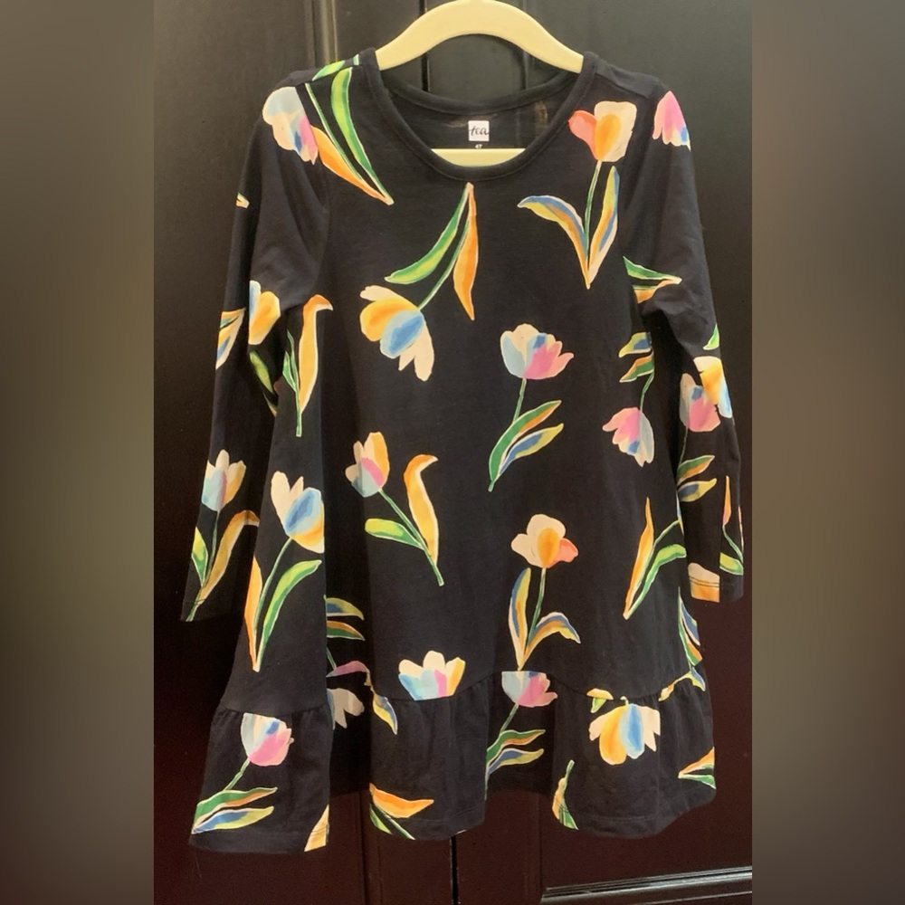 Longsleeve Twirl Dress by Tea Collection Size Long Sleeve Twirl Dress Size 4